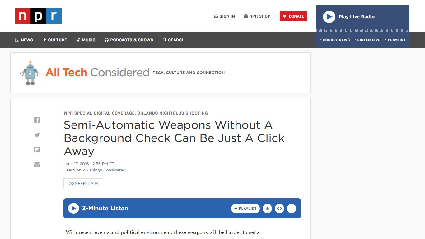 Armslist, A 'Craigslist For Guns': Semi-Automatics Without A ... - NPR